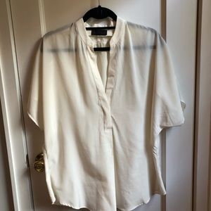 Hatch Collection Cream Maternity Blouse